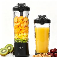 Blender portable rechargeable par USB avec fonction de broyage de glace pour fruits, légumes, shakes protéinés et boissons glacées, partout où vous vous rendez