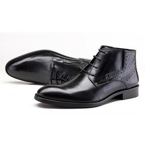 Nuevos zapatos de oficina a la moda para hombre, botas de cuero para hombre, botas cortas, zapatos formales para hombre, botas de otoño duraderas y antideslizantes - Product Image 4