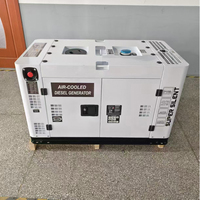 Générateur diesel silencieux à double cylindre refroidi par air, démarrage électrique, monophasé/triphasé 220V/380V 50/60Hz ATS mobile certifié ISO