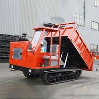 Camion benne basculante de charge de 4 tonnes sur chenilles en caoutchouc Prix du chargeur agricole