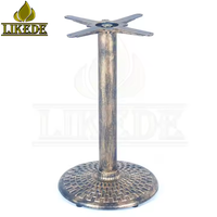 Socle de table en fonte dorée de luxe, base de table moderne pour restaurant, café, hôtel, maison, hauteur personnalisée, OEM