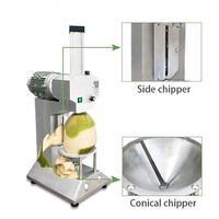 Jeune machine de traitement d'épluchage de tondeuse de coupe de noix de coco