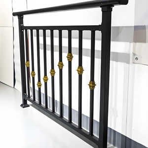 Ống thép mạ kẽm lan can ban công với <span class=keywords><strong>wrought</strong></span> sắt ban công lan can cho ngoài trời chống gỉ - Product Image 5