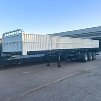 Semi-remorque à ridelles de haute qualité de 40 pieds, 3 essieux, 40-60 tonnes, pour le Pérou