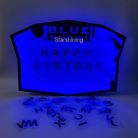 Panneau d'affichage LED personnalisé OEM VIP Glorifier, panneau lumineux rechargeable, lettres acryliques lumineuses pour discothèque, fête, salon