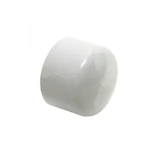 Water Supply Pipe Fittings 1", 1.5", 2" Round White PVC End Cap