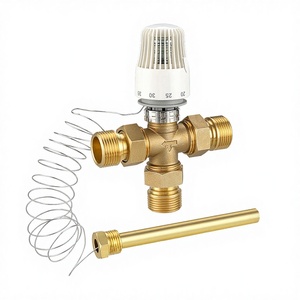 Válvula Mezcladora Termostática Motorizada de Latón de <span class=keywords><strong>3</strong></span> Vías, Eléctrica, Flexible, para Calefacción por <span class=keywords><strong>Suelo</strong></span> <span class=keywords><strong>Radiante</strong></span>, para Uso en Hoteles y Apartamentos - Product Image 1