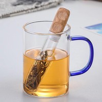 Infusor de Té de Vidrio Borosilicato Ecológico Resistente al Calor, Malla Fina, para Teteras, Tazas y Botellas, Ideal para Té de Hojas Sueltas