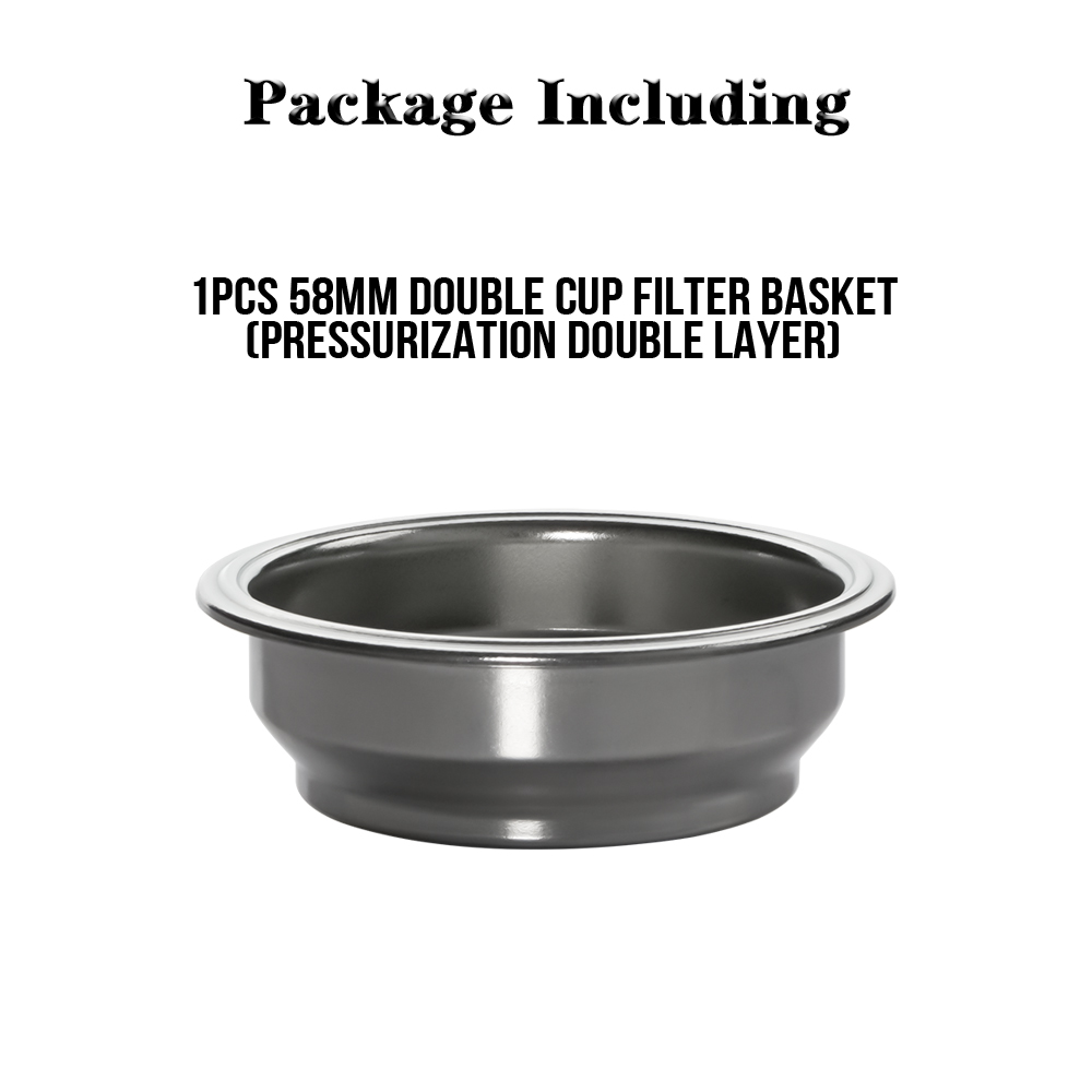 Argent (1 pcs 58mm Double-couche 2-tasse poudre bol)