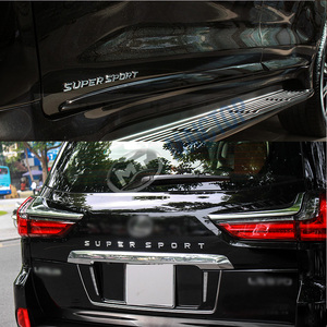 Maictop accesorios de coche ABS Auto puerta lateral trasera maletero carta etiquetas adhesivas para LX <span class=keywords><strong>570</strong></span> LX570 <span class=keywords><strong>2018</strong></span> etiqueta insignia logo Set - Product Image 6