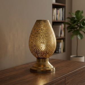 Couvre-lampes circulaires personnalisés en laiton, motif religieux traditionnel ange et croix gravé en relief, artisanat de décoration intérieure antique - Product Image 3