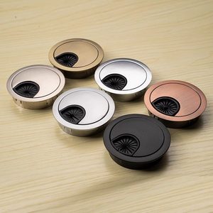 Round Cable Management <b>Box</b> Zinc Alloy Dustproof Cover Bolt Inserting Type Minimalist Office Desktop Furniture Hardware Accessory - Product Image 1