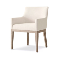 Chaise de salle à manger élégante avec cadre en chêne, pieds coniques, chaise d'appoint rembourrée confortable pour restaurant, salle à manger, projet hôtelier