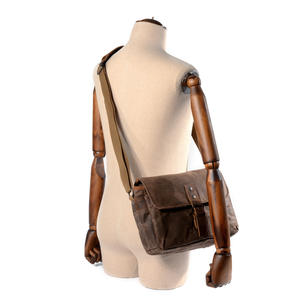 Sacs de photographie pour hommes d'extérieur, sacs à appareil photo professionnels en toile cirée imperméable, sac messager avec garniture en cuir - Product Image 6