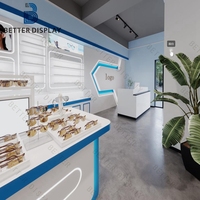 Décoration de magasin d'optique haut de gamme Design lunettes présentoirs muraux lunettes présentoir personnalisé pour vitrine de magasin d'optique