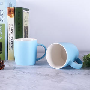 Mug en céramique émaillée mate nordique bleu ciel, ensemble de deux pièces pour couple, cadeau, couleur unie, style Ins - Product Image 3