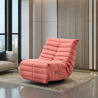 Mobilier design moderne canapé d'angle en cuir inclinable électrique fonction velours tissu orange fauteuil inclinable avec pouvoir