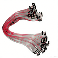 Kabel Tembaga Berlapis Kawat Listrik Pabrik AWM 2651 28AWG Kabel Pita Datar VGA DB15 ke IDC Kabel Harness