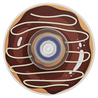 Mini jouet tourne-disque en forme de beignet, thème donut, vente en gros, jouet économique pour cadeaux de fête, prix de carnaval, récompenses en classe, cadeau gratuit pour boulangerie