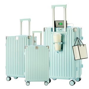 Vente en gros Suite de voyage étui Dernières valises de voyage Bagages à main Abs Trolley Bag Set 3 kg Wheel Bag <span class=keywords><strong>Valise</strong></span> Make up - Product Image 1