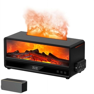 New Fireplace Aroma Diffuser Seven Color Timing Remote Control Simulation 3D Flame Ultrasonic Fireplace <b>Humidifier</b> <b>Essential</b> <b>Oil</b> - Product Image 1