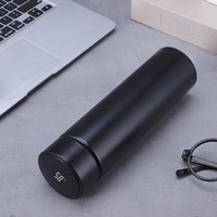 Bouteille isotherme personnalisée en acier inoxydable à double paroi de 500 ml avec affichage LED de la température, rechargeable par USB, pour boissons, maintien au chaud de 6 à 12 heures