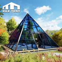 Tente de jardin en verre RAX TENT en alliage d'aluminium, serre portable en forme de pyramide, abri de jardin en verre à prix d'usine réduit