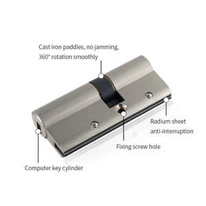 Bán Chạy Nhất Loại I Keyhole Đầy Đủ Đồng Khóa Xi Lanh Bullet Lỗ Chống Bạo lực Cửa Khóa Mở Cơ Chế 60-90Mm Khóa Lõi - Product Image 2