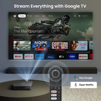 Mini projecteur intelligent portable NP Dangbei Atom, 1200 lumens, stéréo HIFI, mise au point automatique, Google TV, 3D, home cinéma laser