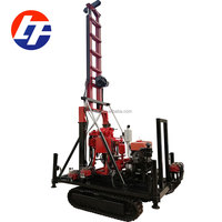 Foreuse rotative sur chenilles diesel de 300 m max. avec moteur et engrenages pour forage de puits, prospection géologique et forage de puits d'eau