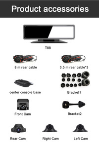 Mới nhất Dash Cams xe tải <span class=keywords><strong>DVR</strong></span> hệ thống 12 inch màn hình cảm ứng GPS xe máy ảnh Dashcam 4CH di động <span class=keywords><strong>DVR</strong></span> 4 kênh Dash Cam - Product Image 2