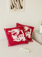 SXL – taie d'oreiller tricotée 100% Polyester, décoration douce pour Festival du nouvel an, housse de coussin pour la maison