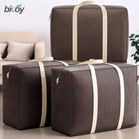 Lot de 3 sacs de déménagement en tissu extra résistants, fermeture éclair robuste, poignées confortables, durables, pliables, écologiques, pour le rangement des vêtements