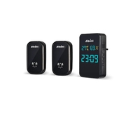 Sonnette Intelligente Kinetic Series 2T295-BB avec Surface en Verre Haute Luminosité, Horloge Multifonctionnelle, Température et Humidité, Idéale pour Appartements