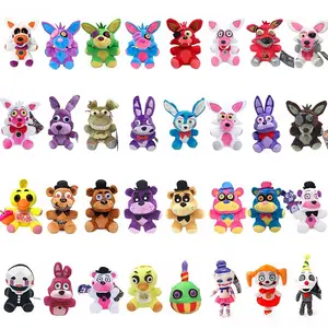 FNAF Pesadelo Freddy Bonnie Urso Recheado Animal Cinco Noite no Freddy Pelúcia Brinquedos Multicolor Coelho Chica Foxy pelúcia anime brinquedos