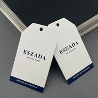 Étiquettes à vêtements avec Logo personnalisé étiquettes de marque Logo de marque blanc mat papier vêtements étiquettes volantes pour accessoires bas quantité minimale de commande