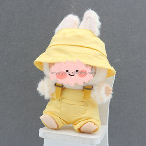 Vente en gros de jouets promotionnels décoratifs : Chapeaux bob portables en forme de dessin animé pour accessoires de poupée en tissu mignons de 17 cm - Product Image 5