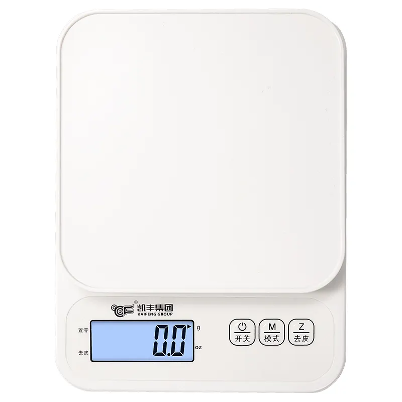 Balança eletrônica KFS-X3 5kg 7kg 10kg para cozinha, balança digital para pesagem de bolos, novo design, LCD, branca e rosa, barata