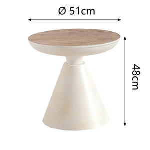 โต๊ะน้ำชาทันสมัยโต๊ะกาแฟสี่เหลี่ยมสีดำขนาดเล็กดีไซน์เนอร์กลางแจ้งอเนกประสงค์สีขาวมอดแบบดั้งเดิม - Product Image 3