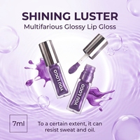 Logo personnalisé, marque privée, 180 couleurs, gloss à lèvres hydratant brillant, gloss à lèvres volumateur, imperméable, longue tenue, gloss à lèvres liquide violet
