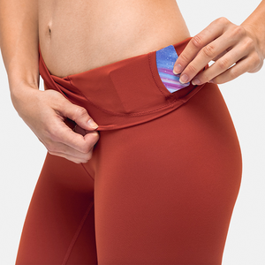 क्लासिक आंतरिक जेब कटरी नरम ट्यूमर नियंत्रण स्क्रैच उच्च कमर v बैक एथलेटिक फिटनेस पैंट योग लेगिंग महिलाओं - Product Image 3