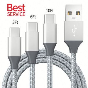 Cavo USB da Tipo A a Tipo C per Ricarica Rapida e Sincronizzazione Dati, 1M, Intrecciato in Nylon, per Telefoni e Tablet, Prezzo all'Ingrosso - Product Image 4