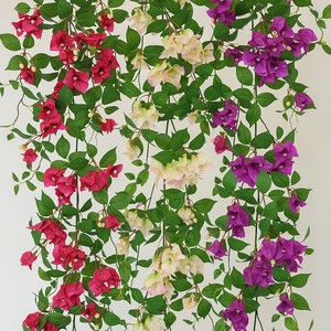 Vignes artificielles de bougainvillier Qingxu, fleurs en soie longue durée pour la décoration des hôtels, des vitrines, l'aménagement paysager et la couverture de tuyaux - Product Image 1