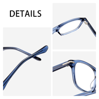 Design classique fait à la main acétate lunettes Vintage Double pont lunettes cadres optique Prescription lumière bleue lunettes pour hommes