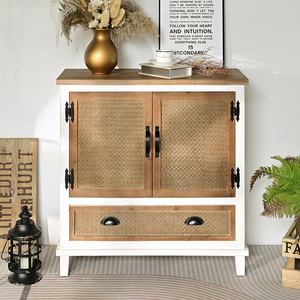 HOME Accent Living Room Furniture Cabinet Doors Storage Farmhouse Style Antique Wooden 2-Drawer Home Bar Entry Dining - Product Image 1
