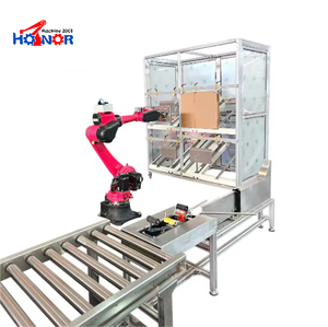 Empaquetador de cajas robóticas de carga superior y sistema para máquinas de sellado de cajas de cartón incluidas para recoger y colocar <span class=keywords><strong>Robot</strong></span> paletizador - Product Image 1