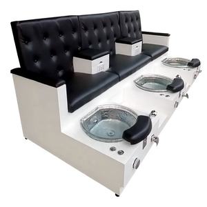 Luxury Australia Spa Wasserlose Pediküre Keine Sanitär Doppels itz Sofa Stühle Fuß massage mit weißer Schüssel für Maniküre Salon - Product Image 4