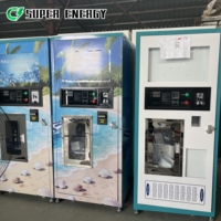 Distributeur de glace commercial extérieur en acier galvanisé, capacité 100kg-450kg, service 24h/24, refroidissement par compresseur, multiple
