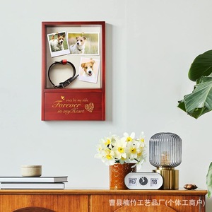 โกศสัตว์เลี้ยงไม้เนื้อแข็งทรงสี่เหลี่ยมผืนผ้า 35.5 ซม. สำหรับเก็บรักษาความทรงจำของแมวและสุนัข - Product Image 4