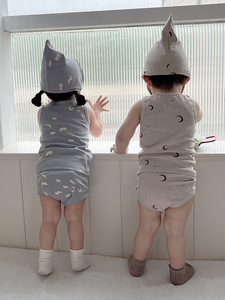 Set Estivo Unisex <span class=keywords><strong>6</strong></span> <span class=keywords><strong>Mesi</strong></span> 2 Pezzi 100% Cotone Traspirante, Completo Pigiama per <span class=keywords><strong>Bambini</strong></span> - Product Image 3